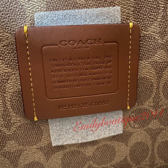 NWT Coach Retail C0692 Willow Pebble Leather Tote In Colorblock Red Shoulder Bag - Picture 11 of 11